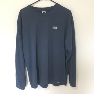North Face Blue Large Long Sleeve Tee